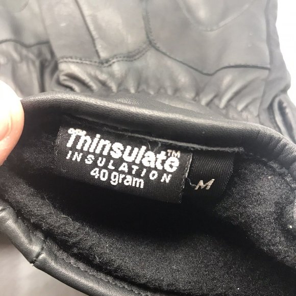 Thinsulate Leather River Road Gloves Cold Weather Motorcycle Ride HD - Picture 6 of 7